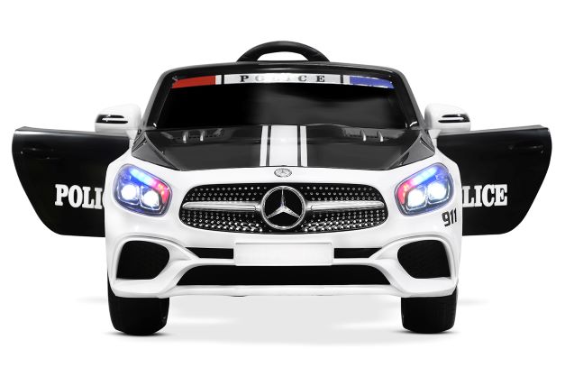Kinder Elektroauto Mercedes Benz SL500 Police 2x 40W 12V 7Ah Bluetooth 2.4G RC 