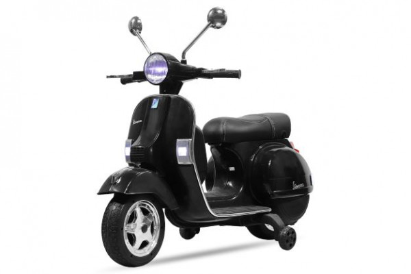 Lizenz Vespa Roller Scooter Kinder Motorrad mit Stützräder Elektro 2x 20W 12V 7Ah